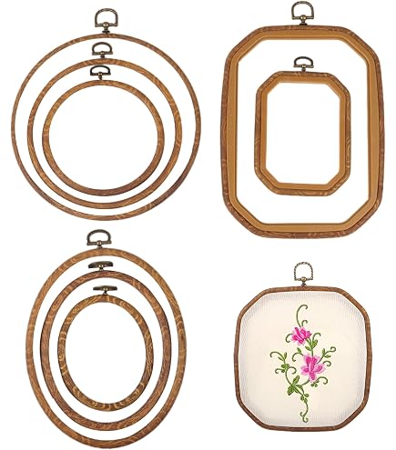 Set Di 5 Cerchi Da Ricamo In Plastica - Per Punto Croce, Diametri Da 12,7 A 27,9 Cm