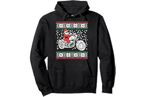 BK NOEL CHRISTMAS HIVER IDEES DE CADEAUX Motard Pere Noel Crew Humour Motorbike Fan de moto Cadeau Sweat à Capuche