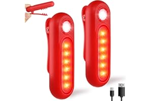 ‎ZLCBBD ZLCBBD LED Clip Lampe Stirnlampe Blinklicht Schulranzen Reflektor Kinder Wiederaufladbar Ultra-Lange Batterielebensdauer Nacht Clip Lauflicht für Laufen Joggen Haustier Rucksack Kleidung 2er