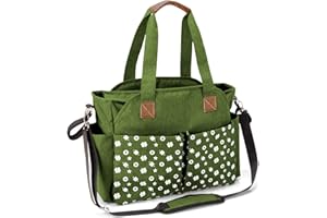 Homlynn Baby Wickeltasche, Reise Wickeltasche Bote Messenger mit Kinderwagenriemen, 12 Taschen Großer Stauraum für alle Babyzubehörteile