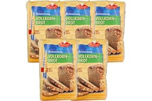 ‎MIGASE Vollkornbrot Brotbackmischung von Frießinger Mühle, 5x500g, für den Backofen, Holzofen oder Brotbackautomaten.