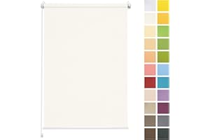 ‎RETTIKA Rettika Sichtschutz Rollo ohne Bohren - Perle, Breite: 45cm, Höhe 150 - Rollos für Fenster ohne Bohren, Fenster rollos für innen, Jalousien zum Klemmen, Klemmrollo