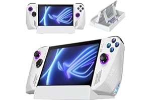 Miimall for ASUS ROG Ally X 2024/ROG Ally Stand, [3-Level Adjustable Angles] [Foldable] Non-Slip Portable Holder Playstand for ROG Ally X Console/Tablet/Mobile Phone/Switch OLED/Switch Lite, White