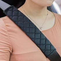2 Stuks Gordelkussens – Rood – Kunstleer + Katoen – 20,2 X 6 Cm – Slijtvast, Ademend En Antislip – Voor Meer Comfort In De Auto