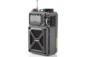 RYCHI 4000mAh Tragbares DAB+ Radio mit Bluetooth 5.3, DAB/DAB+ und FM-Radio, DAB Radio Klein, 80 Voreinstellungen, Bluetooth/Micro SD/USB-Stick, weißes Rauschen, Schlafmodus, SOS-Alarm, Taschenlampe