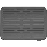 Brabantia Silicone Drip Mat, Steel, Dark Grey, 43.8 x 32.5 x 0.9 cm