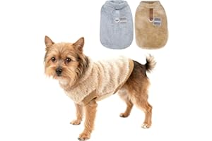 HTTDSLF 2 Piezas Suéter de Invierno para Perros Pequeños, Abrigo Chaqueta para Perros, Suéter de Felpa para Mascotas, para Perro pequeños Gatos, Cachorros Yorkie Chihuahua Ropa cálida