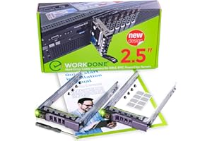 WORKDONE (Pack 2 u. Plateau Caddy HDD 2.5" Compatible avec Les serveurs Dell PowerEdge R320 R420 T420 T620 R620 R720 R720XD R820 R920 G176J - Hot-Plug Adaptateur Traîneau - Installation Facile