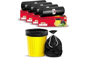 Shalimar Premium OXO - Biodegradable Garbage Bags (Medium) Size 48 cm x 56 cm 4 Rolls 120 Bags Dustbin Bag / Trash Bag - Blac