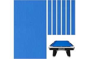 ‎KONLLEN KONLLEN Billardtischdecke aus Filz mit 6 Stoffstreifen, vorgeschnittene Billardtischdecke, Filz, Billardtuch für amerikanische Billardtische mit neun Bällen