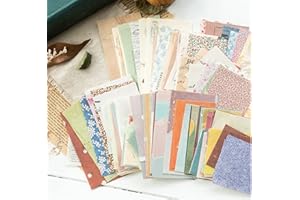 KEUGT 360 Pezzi Scrapbooking Vintage Artigianali Adesivi Carta Decorativa Antica Lettere di Cartone per Fai da Te, Diario di Viaggio, Decorazione Album Foto