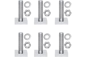 QIQN T-nut Adapter Nutensteine M8x30mm Nutsteine Dachträger Dachbox mit Muttern und Unterlegscheiben für Dachbox Relingträger Kompatibel zu Thule (6er Set 20 x 20mm)