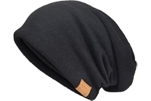 VECRY Męskie Czapka Slouch Czapka z Czaszką Długie Workowate Kapelusze Czapki Zimowe Letnie