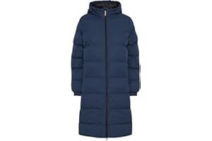 NORTH BEND NBElla Damen Steppmantel Winterjacke Outdoorjacke atmungsaktiv wasserdicht Winddicht mit Kapuze Reißverschlusstaschen TPU-Membran