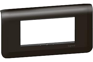 Legrand - Plaque Mosaic avec support pour 4 modules montage horizontal - noir mat
