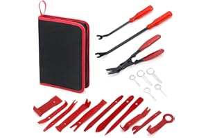 Yuhtech Narzędzia do usuwania wykończenia samochodu, 19 szt. Przycinanie kliny narzędzie do usuwania przycinania, uniwersalne narzędzia do usuwania wykończenia samochodu