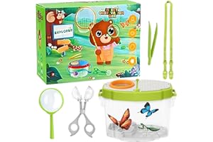 Huiyuenuo Becherlupe Set lupenglas für Kinder, Lupe Insekten Sammelbox, lupenglas für Kinder, Becherlupe Set für Kinder, Kinder Insekten Dose für Outdoor Wissenschaft Natur Erkundung.