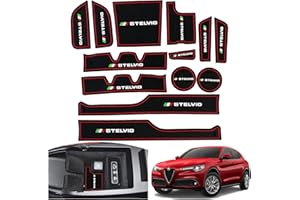 GZZHENGYE Fodera per console centrale for Alfa Romeo stelvio 949 Accessories 2017-2025, per tappetino portabicchieri stelvio, tappetino porta fessure, rivestimento sottobicchiere, interno antipolvere