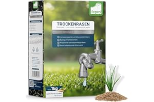 FEPRO 1 kg de semillas de césped, resistentes a la sequía, para césped seco y sombra, semillas de hierba germinación rápida, 40 m², ideal para siembra nueva y semilla de césped, semillas de césped