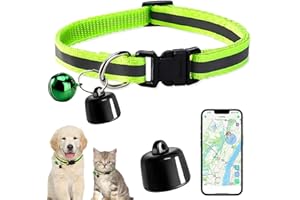 PIPIHOME GPS Gatos, Localizador GPS Perros Sin Cuota, Compatible con iOS y Android, Localizador de Mascotas Bluetooth (B)