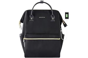 KROSER Laptop Backpack 15.6 Inch Computer Rucksack Water Repellent Wide Open College Travel Business Work Bag with USB Port for Men/Women