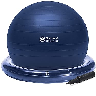 Wisemax Sedia A Palla Per Esercizi, Palla Per Equilibrio E Yoga A Forma Di Arachide, Grigia