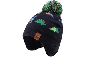XIAOHAWANG Cappello Dinosauro Sciarpa Cappello Invernale per Bambino Ragazzo Ragazza Cappello Autunnale Riscaldante da 0 a 7 Anni