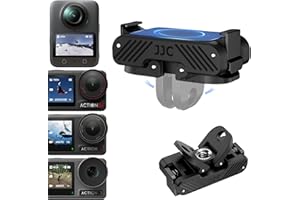 JJC Magnetic Mount for DJI Osmo 360 Action 5 Pro/4/3,Magnetic Quick Release Adapter with Foldable Claws & 1/4" 20 Screw Hole for DJI Osmo 360 & Action 5 Pro 4 3 Compatible with Action5 Osmo360 Accessories