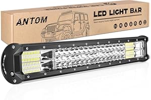 AnTom LED Phare de travail 20.47 pouces 52CM 288W Barre LED Phare supplémentaire Lightbar led bar 12v Projecteur étanche Led Phare pour véhicule automobile Tracteur à gazon Camping-car Forêt 4x4