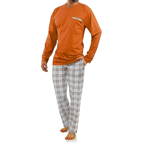 Pyjama Flanelle Homme Amazon Essentials - Grandes Tailles - 100% Coton - Haut Et Bas