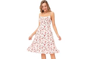 GRACE KARIN Femme Robe de Plage à Bretelles Robe élégante de Vacances