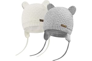 heekpek Cappello Bambino Cappello Maglia Berretto Beanie Cappellino a Maglia Invernale Unisex Bambini Caldo Cappello con Orecchie per Cappelli da Bambino