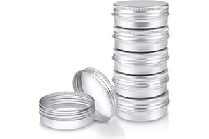 GAUATO 6 Stück Aluminium Döschen 30ml, Cremedosen zum Befüllen mit Deckel, Leer Rund Lippenbalsam Behälter Reise Salbentiegel, Salbendosen Kleine Tiegel für Lotion, Creme, Mini-Kerzen, Kosmetik