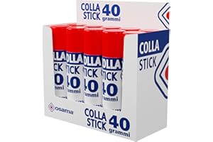 Osama - Pegamento Barra Extra Fuerte - Set Pegamentos Ideal para Material Escolar y Papelería Oficina - Deslizante sobre Papel, Resistente y Apto para Niños, Fórmula Clásica