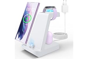 Cargador Samsung Tipo C 3 en 1, Cargador USB C Samsung Rápida für Watch 5 Pro / 5/4/3 / Active 2/1, Samsung S23/S22/S21/S20/S