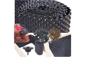 ‎MODO24 Noppenfolie für Hochbeete, Noppenbahn mit Montageset, Hochbeetfolie, Schutzfolie, Drainagefolie, Noppenmembran, Dichtungsbahn, Isolierfolie, Abdichtung, Schutz für Holzkonstruktionen, ABM. 35x750 cm