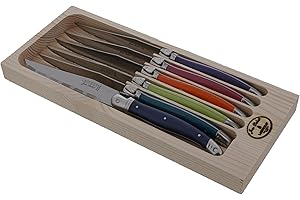 Laguiole Jean Dubost 97131 couteaux à steak, Acier Inoxydable, 26,5 x 11 x 2 cm