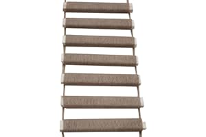 HOVEELUTY Cat Ladder 10x39 Inch Hanging Wooden Cat Bridge Wrapped with Linen Rope Scratch Resistant Ladder for Indoor Cats Supplies Scratching Post Climbing Frame for Indoor Cats