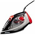 Daewoo Glide Iron, The Ultra Glide, 2600W Steam Iron With Ceramic Soleplate, High Burst Steam And Precision Tip With An Adjustable Temperature Dial And Self Clean Function, Red And Black