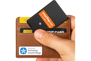 EASYTAG.APP easyTag Card Tracker (Samsung Only) - Slim and Global Tracking Smart Tag for Wallets, Bags, Suitcases and Luggage. Rechargeable Smart Tag Compatible with Samsung SmartThings App