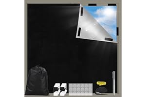 LACHESIS Blackout Blind Stick On, Portable Black Out Blinds Stick on Windows with Nano Tapes, Temporary Blackout Blinds for Bedroom Nursery Loft RV Car Travel