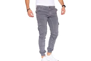 Styleko Herren Hosen Cargohose Herren Casual Slim Fit Cargohose aus Baumwolle Outdoorhose männer Chino Hose Freizeithose Jogging treckking Hose Sporthose|6 Taschen 8002