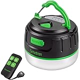 Sinvitron Wiederaufladbare Campinglaterne mit Fernbedienung, 6400mAh Power Bank, dimmbares Zelt licht Notlicht, 5 Lichtmodi W