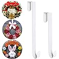 2-Pack Heat'N'Glo Metal Wreath Hanger for Thick Front Door, Garland Hangers for Xmas, Home, Office Doors
