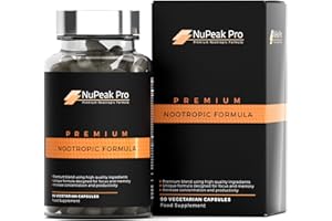 [NuPeak Pro] Premium Nootropic Formula | New Alpha Wave Brain Supplement for Quick Focus & Energy | 15 Active Ingredients | Peak Performance, Nootropics Cognitive Enhancer — 90 HPMC Capsules