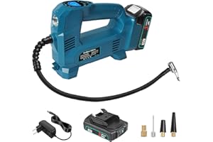 Kabelloser Akku Kompressoren kompatibel mit Makita 18V Akku 150PSI mit LED Licht Digitalanzeige und Autostop tragbare Luftkompressor mit Akku Ladegerät und Ventiladaptern