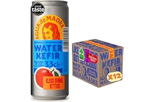 Agua de Madre Blood Orange Bitters Kefir Water (12x33cl) - Refreshing Sparkling Probiotic Drink