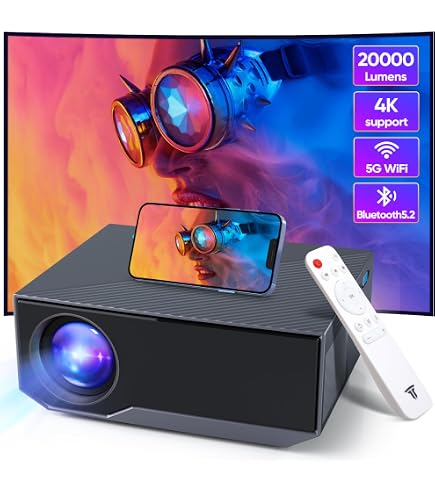 ZDK 2025 Smart Beamer Mit Android OS, 1080p Full HD, 680 ANSI, WiFi 6 – Für Heimkino & Outdoor