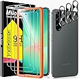 Milomdoi 3 Pack Tempered Glass for Samsung Galaxy A56 5G Screen Protector with 3 Pack Camera Lens Protector Accessories, Case Friendly, Mounting Frame