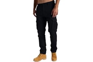 westAce Mens Cargo Combat Work Trousers Casual Pants with Knee Pad Pockets Workwear 100% Cotton Trousers